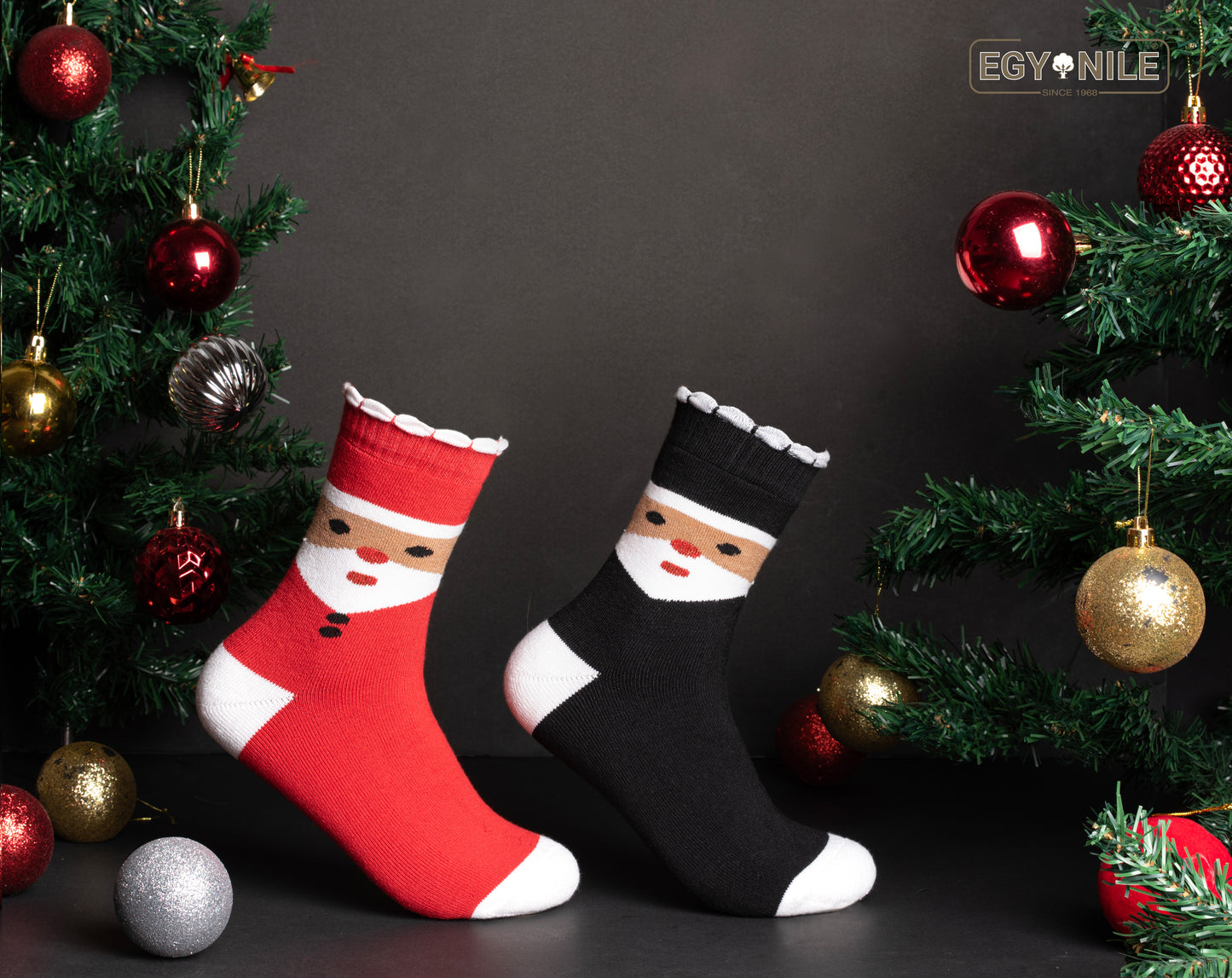 806- Free size Warm, Winter, Fluffy, Cozy and Thick Red or Black Christmass Socks