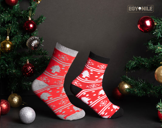 809- Free size Warm, Winter, Fluffy, Cozy and Thick Black or Grey Christmass Socks