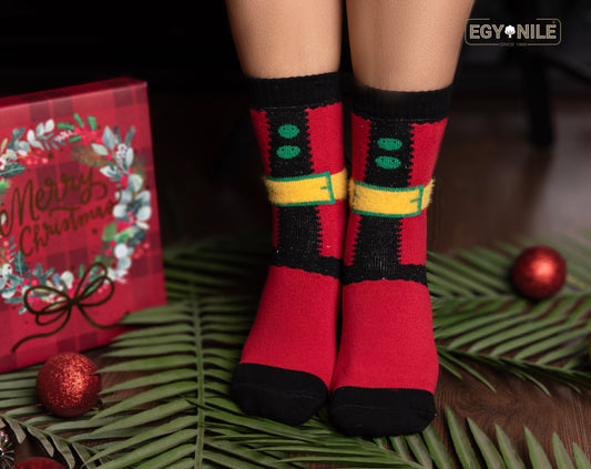 824- Warm Winter Fluffy Cozy Socks Thick Christmass Socks Red Unisex Christmass Socks, Soft and smooth textue, Premium finish