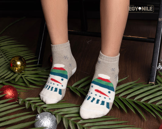 825- Warm Winter Fluffy Cozy Socks Thick Christmass Socks White & GreyUnisex Christmass Socks, Soft and smooth textue, Premium finish